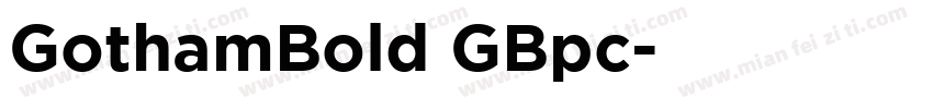 GothamBold GBpc字体转换
